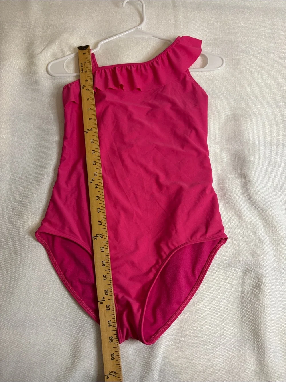 abercrombie kids Fuchsia One-Shoulder Ruffle One-Piece Swimsuit -335sku